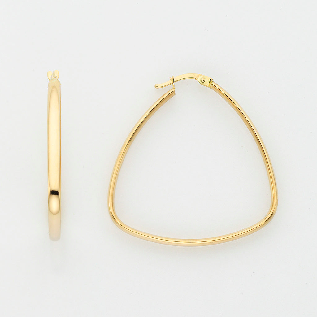 Eugen Rühle Ohrschmuck Creolen Dreieck Ohrringe 35x36mm 585 Gelbgold