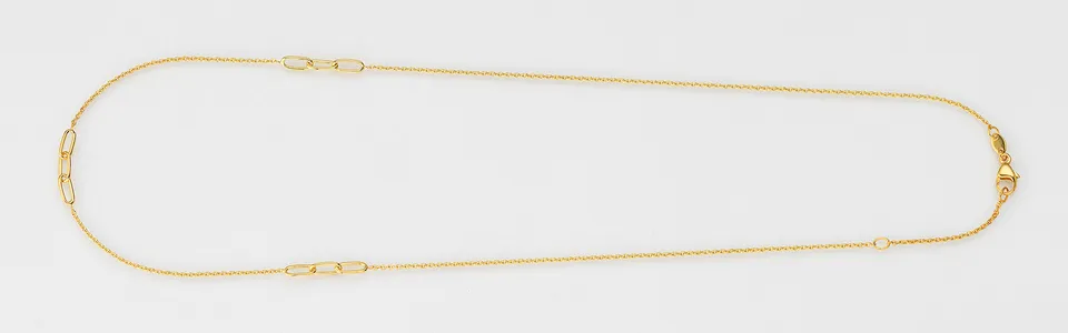 Eugen Rühle Collier Zwischenteile Halskette 45cm 585 Gold