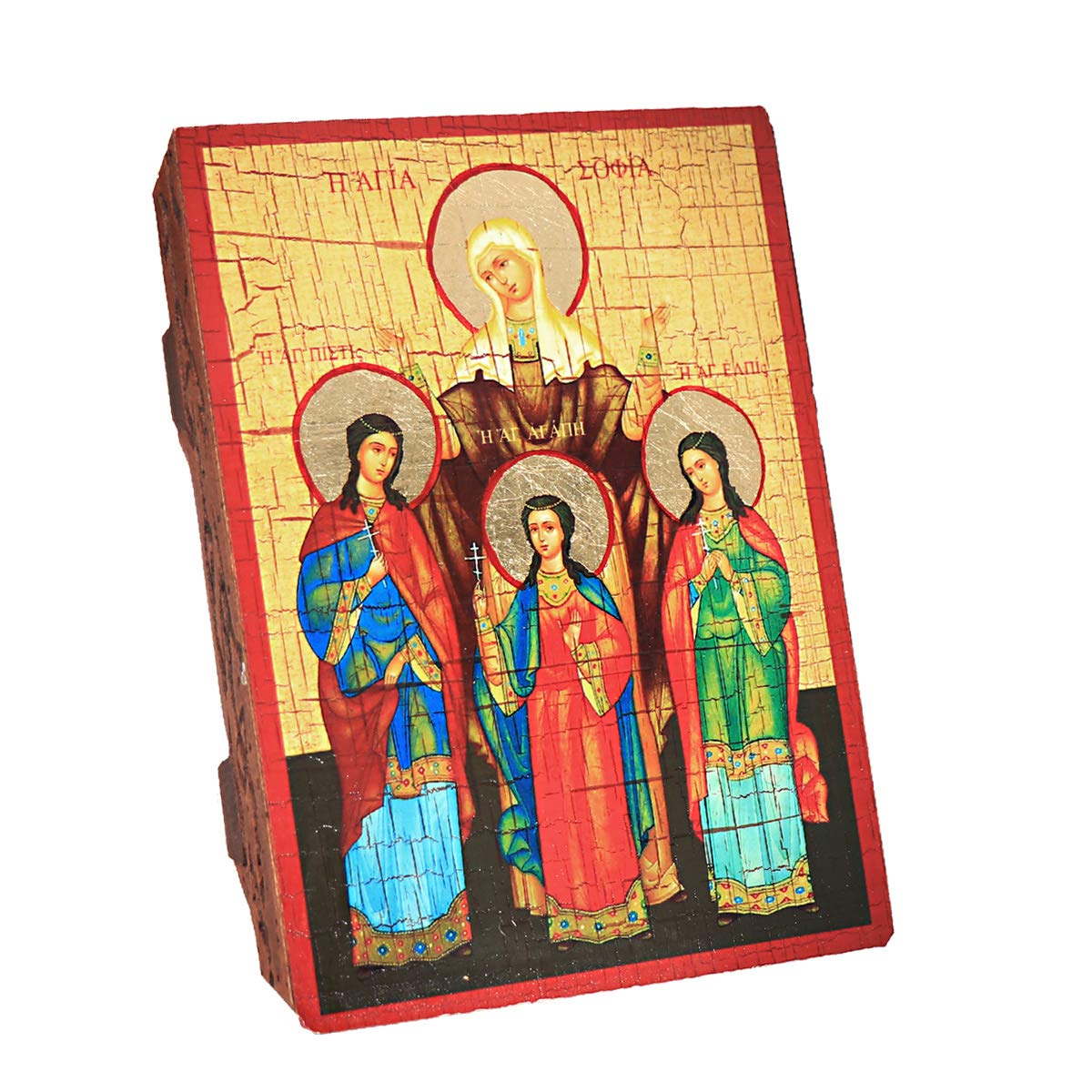 NKlaus Religious Icons Guter Hirte Ikone Holz 16x12,5cm