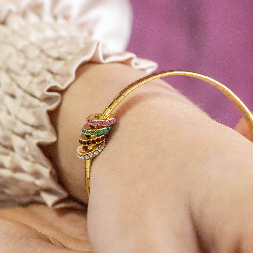 Joy by Corrine Smith Family Birthstone Rings Armband Gold Swarovski