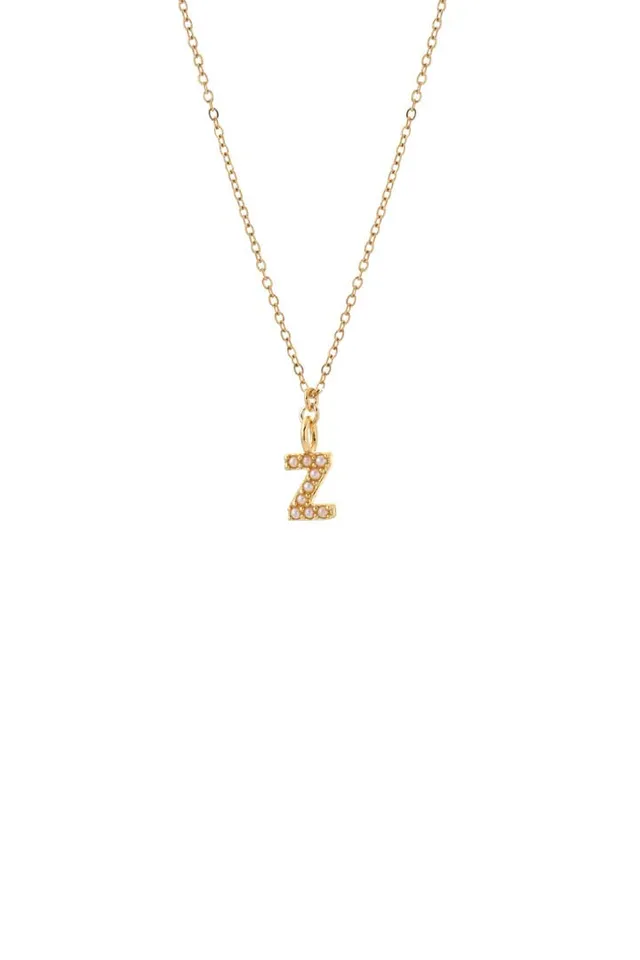 Joy by Corrine Smith Z Initial Halskette Gold Perle 16-18 Zoll