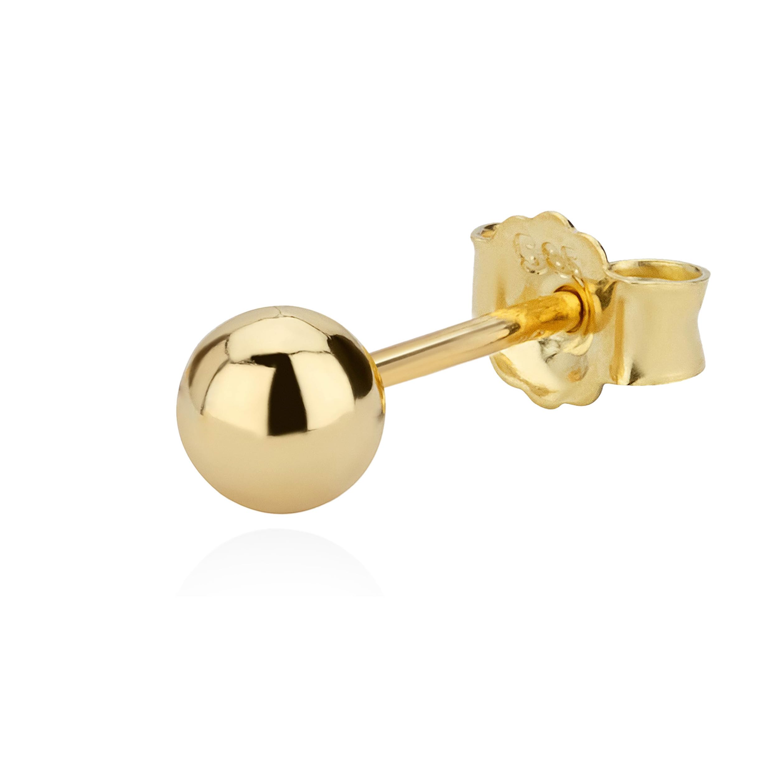 NKlaus Kugelohrstecker Gelbgold 585 einzeln 3 mm