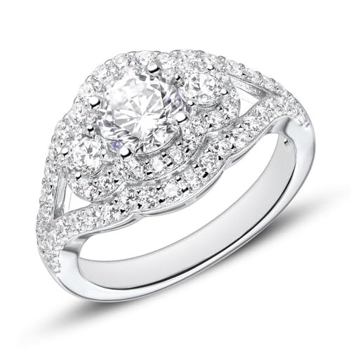JEWLIX Verlobungsring 925 Silber Ring 54mm Steinbesatz