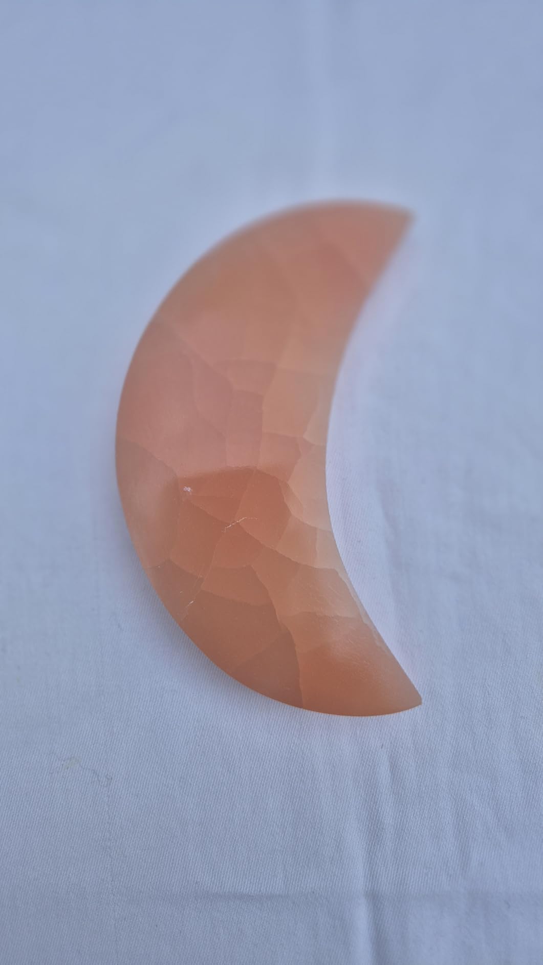 NKlaus Healing Crystals Oranger Selenit Halbmond 8x14cm Schutz