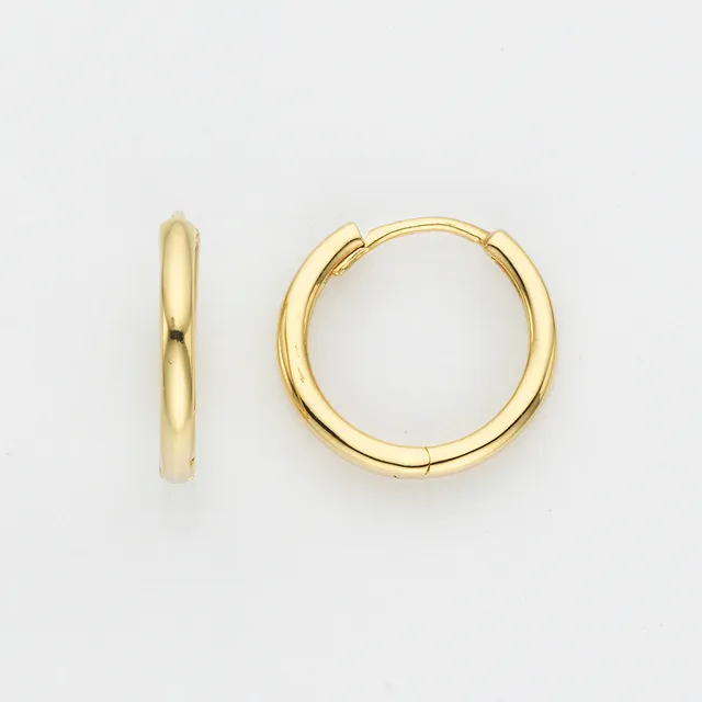 Eugen Rühle Scharnier-Creolen 1,9x14,5mm Ohrringe 590 Weißgold
