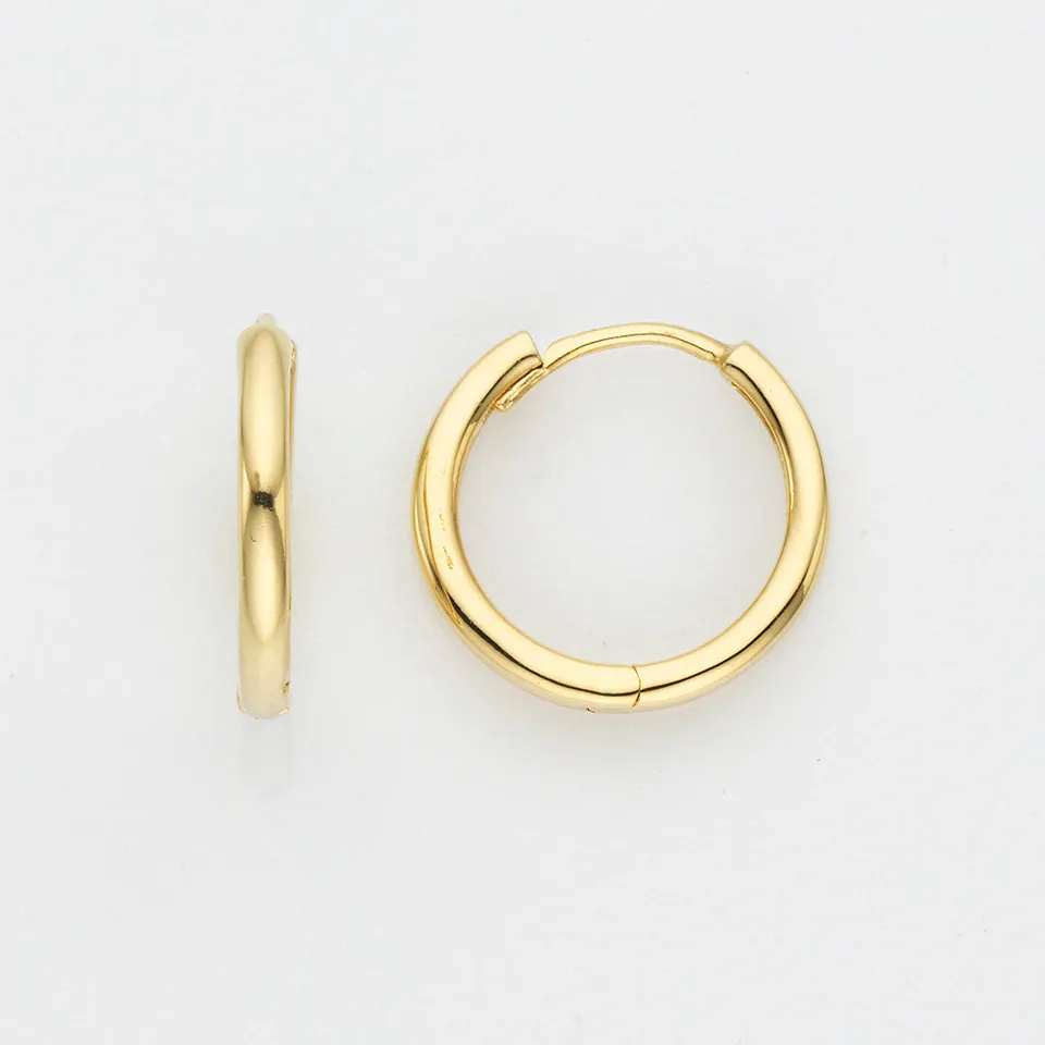 Eugen Rühle Scharnier-Creolen 1,9x14,5mm Ohrringe 590 Weißgold