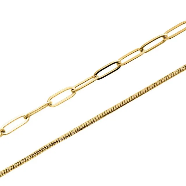JEWLIX Ketten mit Anhänger Layerkette vergoldet Damen