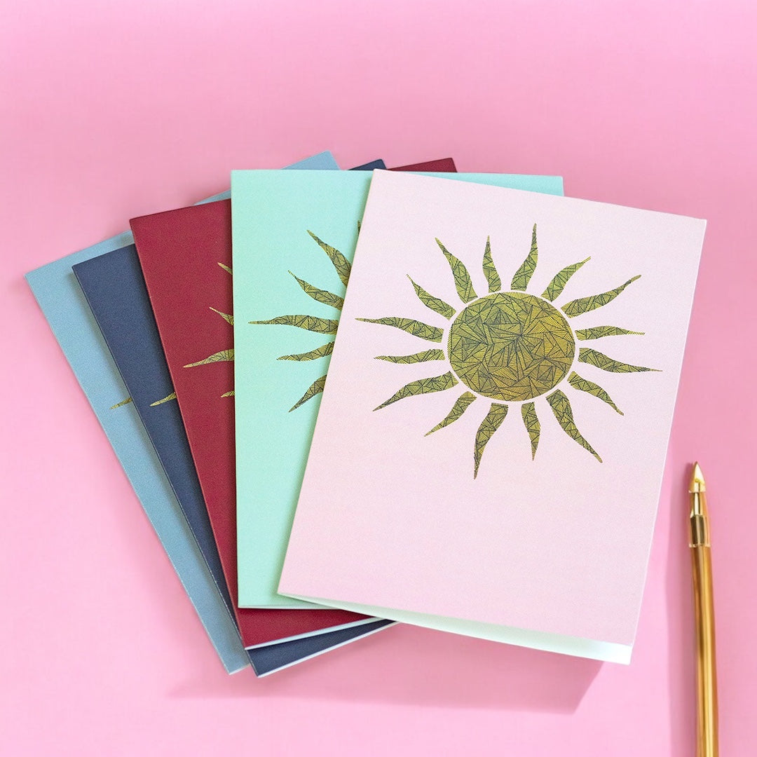 Joy by Corrine Smith Sun Grusskarten 5er Set A6 blanko