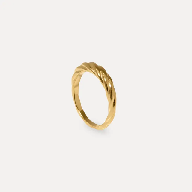 Stilnest Nest Ring 24k Gold Vermeil Größe 52