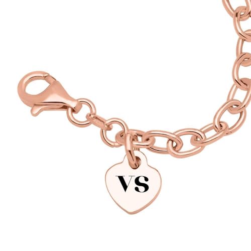JEWLIX Armband 925er Silber rosé Herzanhänger