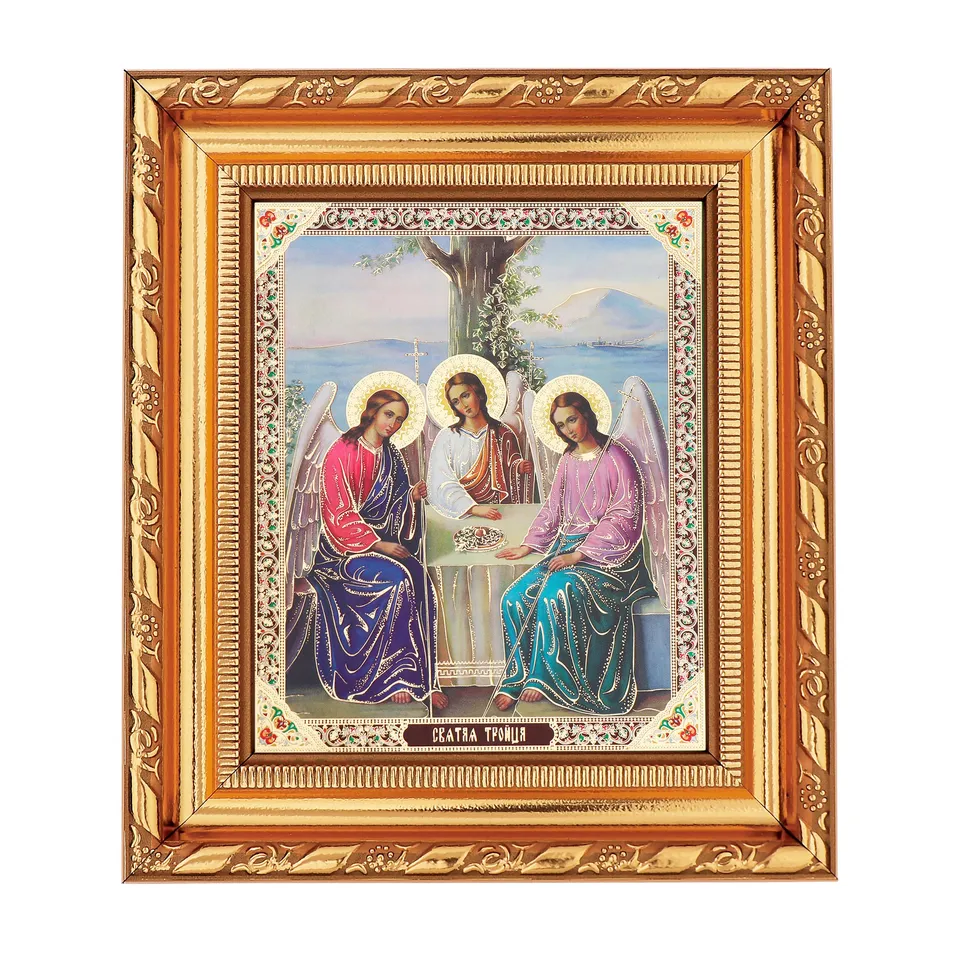 NKlaus RELIGIOUS ICONS Ikone Heilige Dreifaltigkeit 14x16cm