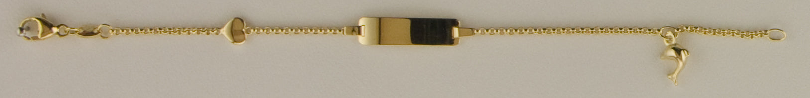 Eugen Rühle ID-Armband Erbskette Herz 750 Gelbgold