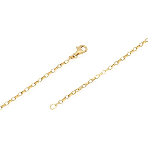 NKlaus Erbskette 925 Silber Gold 50cm 2,1mm Halskette