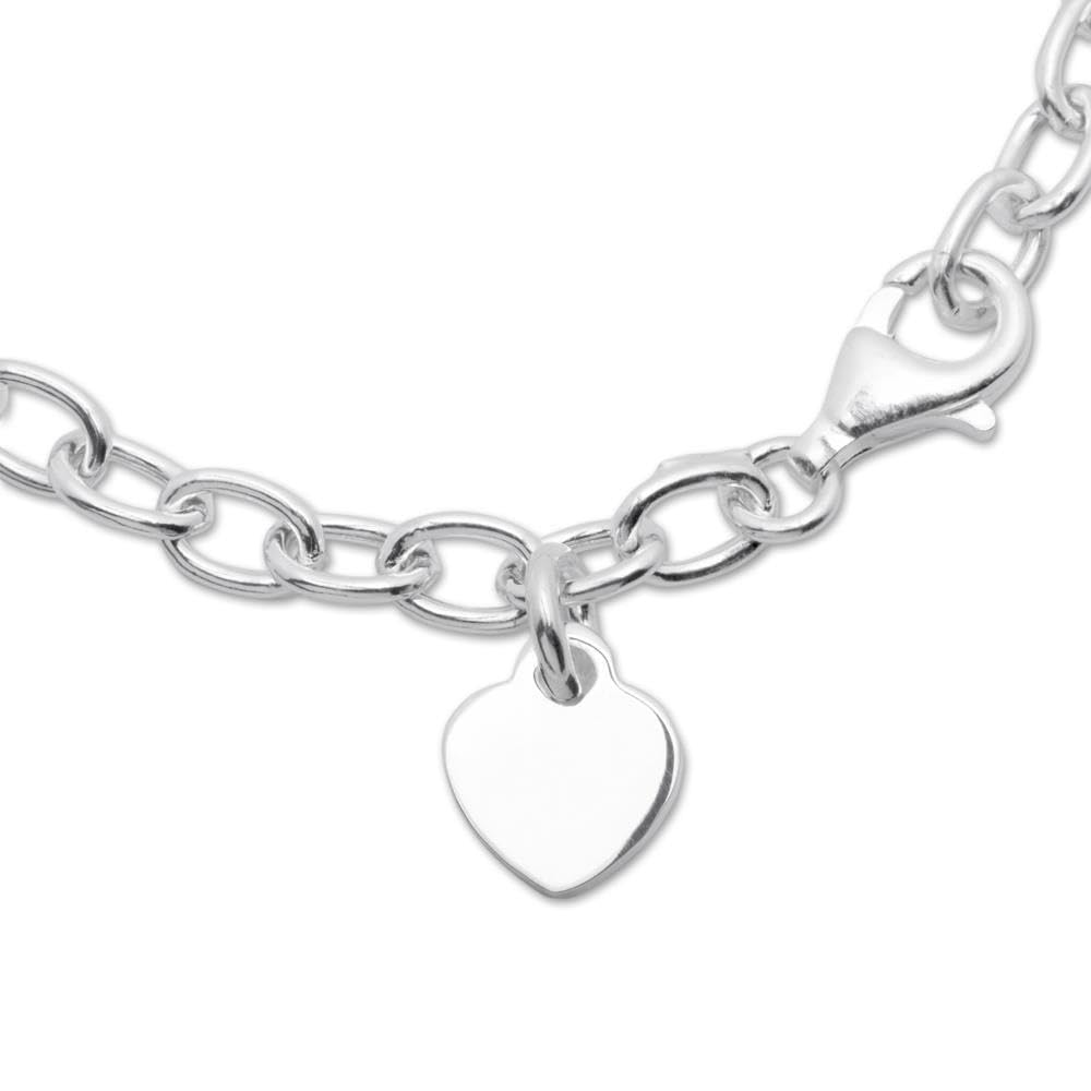 JEWLIX ID-Armbänder CB0008 Bettelarmband Silber 26 cm Herz