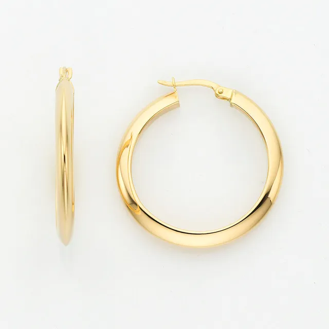 Eugen Rühle Ohrschmuck 80.3631 Creolen 3x30 mm 585 Gelbgold