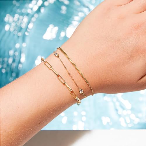 JEWLIX ID-Armbänder Armband 925er Silber vergoldet Zirkonia