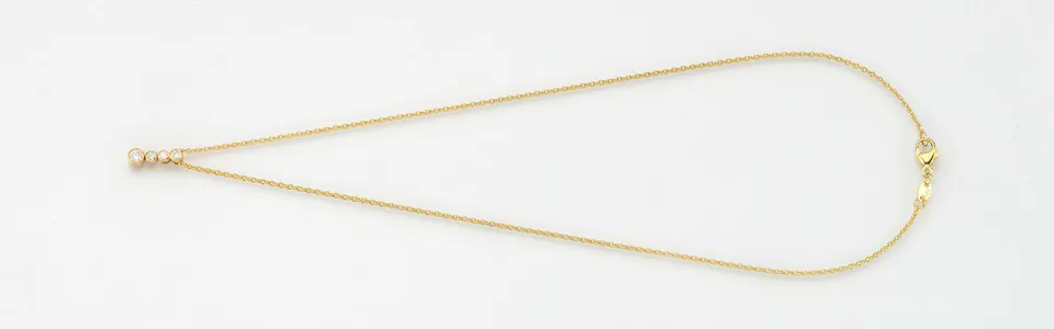 Eugen Rühle Anhänger 4 Brillanten 0,16ct Halskette 42cm 585 Gelbgold