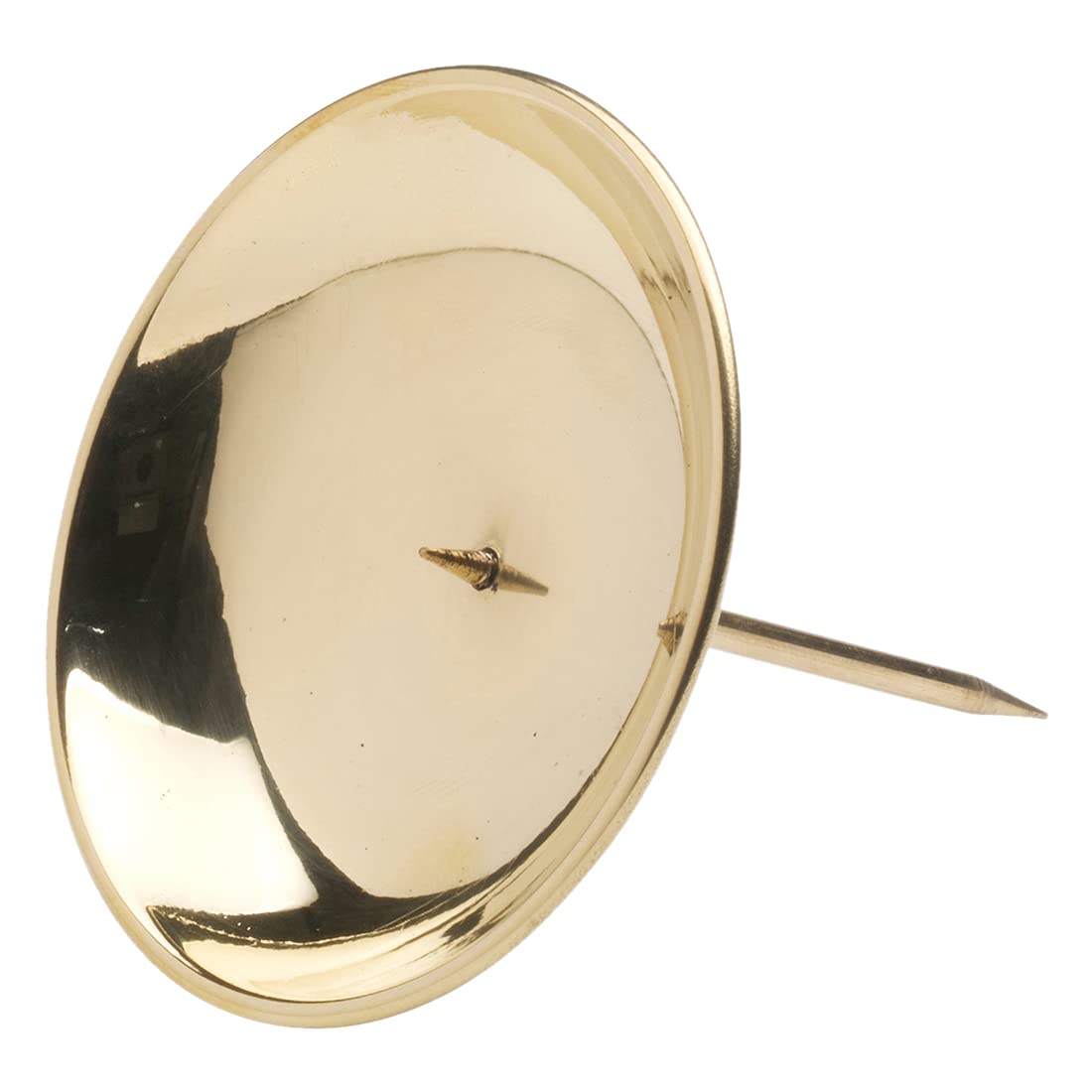 NKlaus Adventskranz Kerzenhalter mit Dorn Messing Gold Ø8 cm