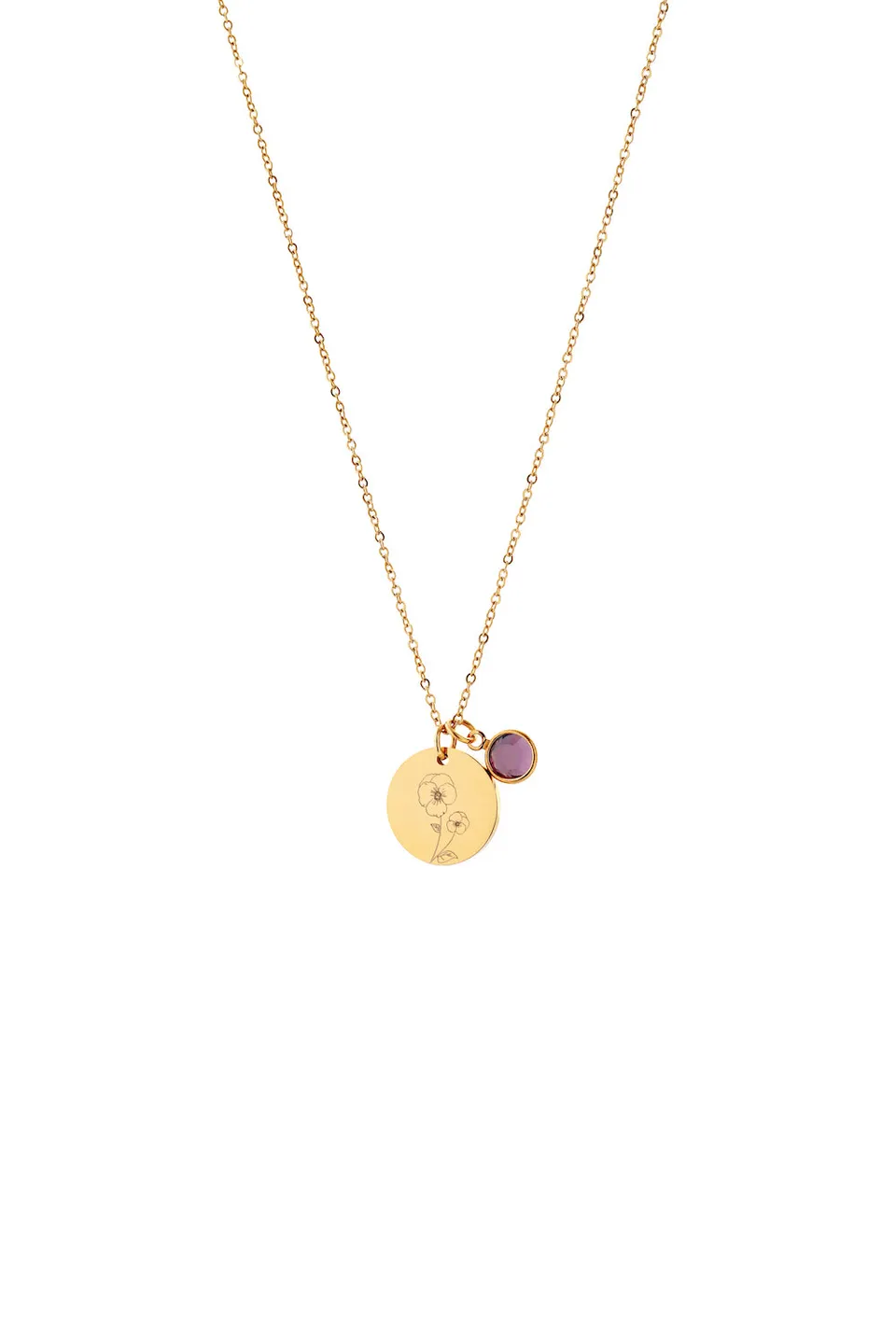 Joy by Corrine Smith February Birth Flower Halskette Gold Amethyst