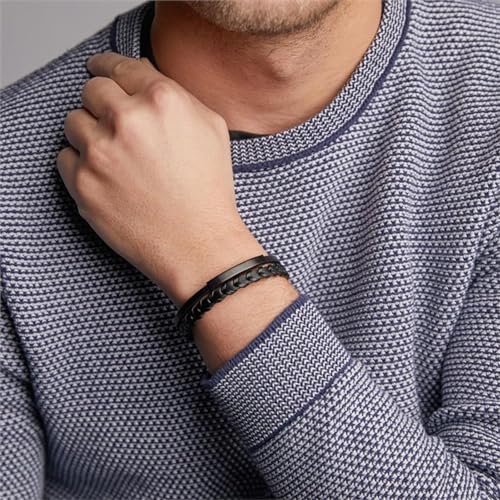 JEWLIX ID-Armband schwarzes KunstlederGravur