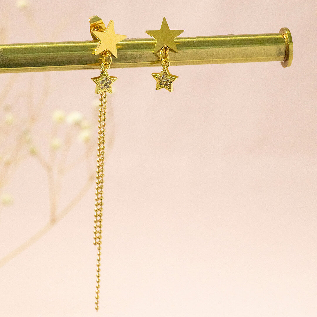 Joy by Corrine Smith Starstruck Two Way Stern Ohrringe Gold