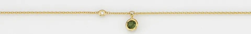 Eugen Rühle Colliers 41.5108.021-190 Halskette Brillant Turmalin 750 GG