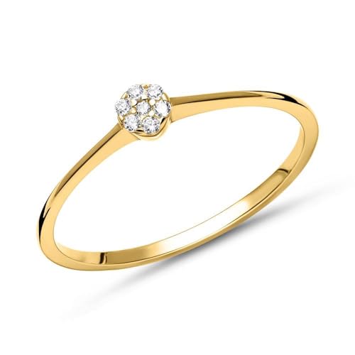 JEWLIX Ring 9 Karat Gold Zirkonia Größe 58