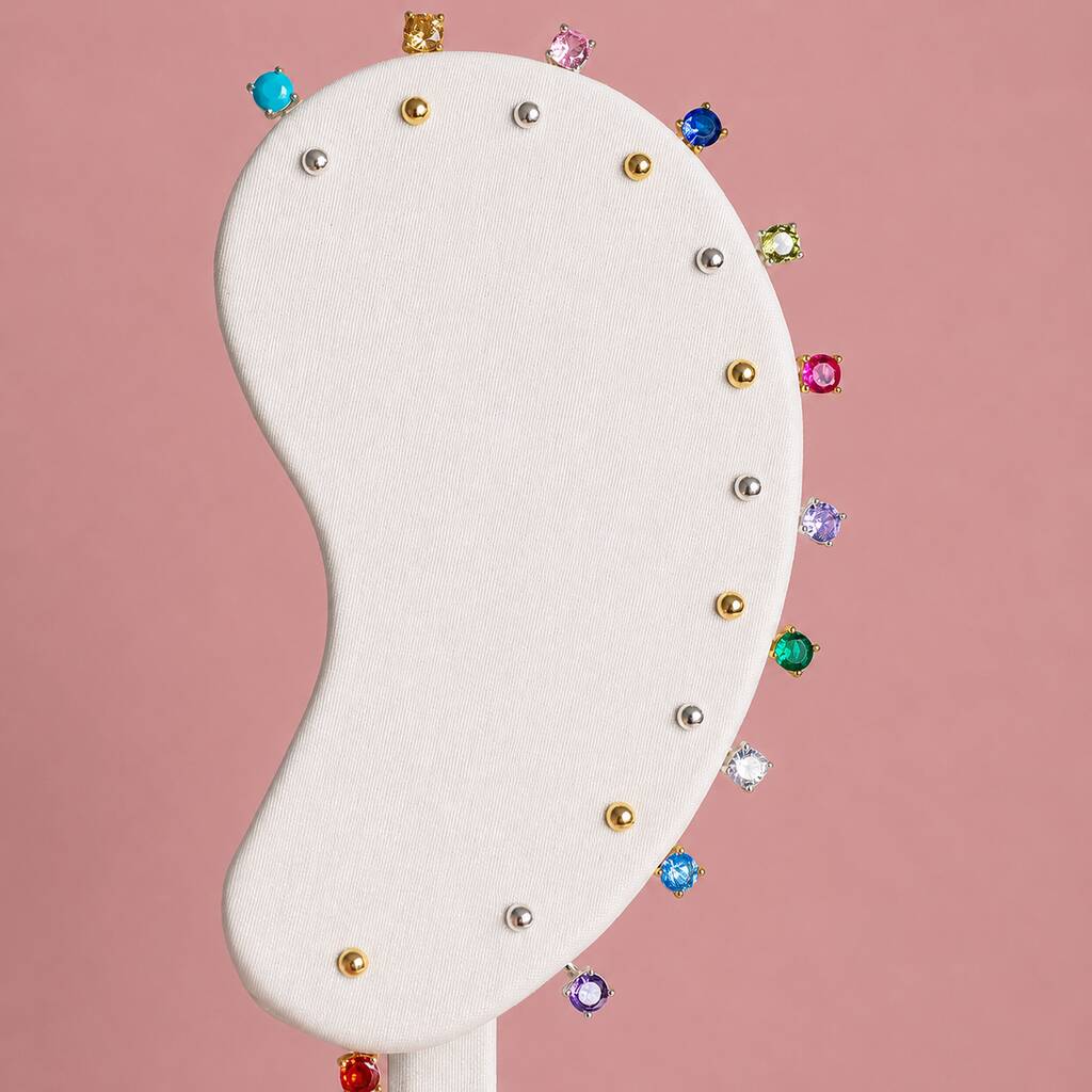 Joy by Corrine Smith Illusion Birthstone Ohrstecker Gold
