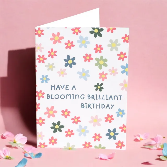 Joy by Corrine Smith Blooming Brilliant Geburtstagskarte A6