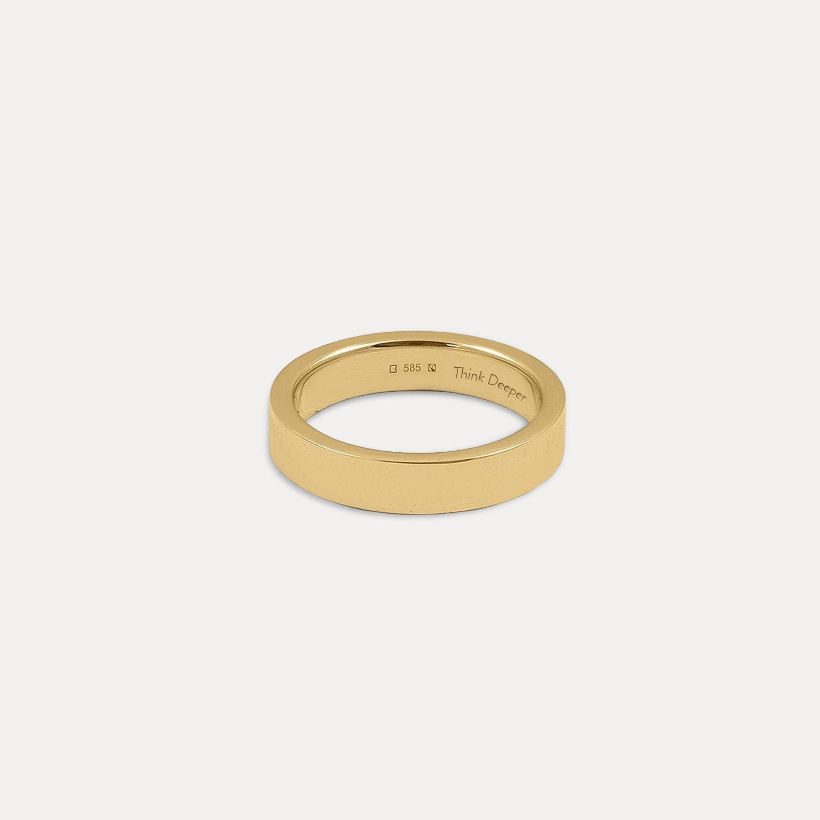 Stilnest Square Fair Band Ring Gold 14k Fairtrade Gr. 54