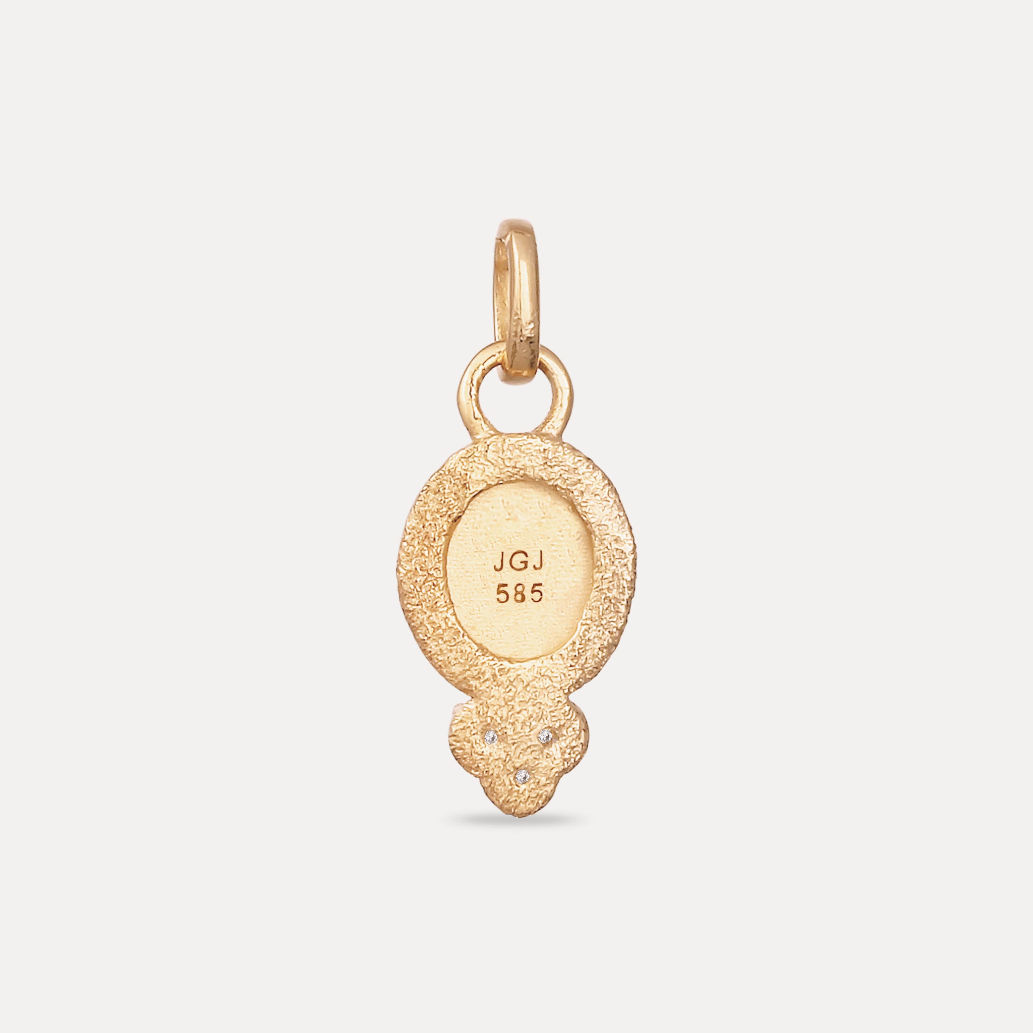 Stilnest Trinity Emblem Anhänger Weißer Saphir 585 Gold