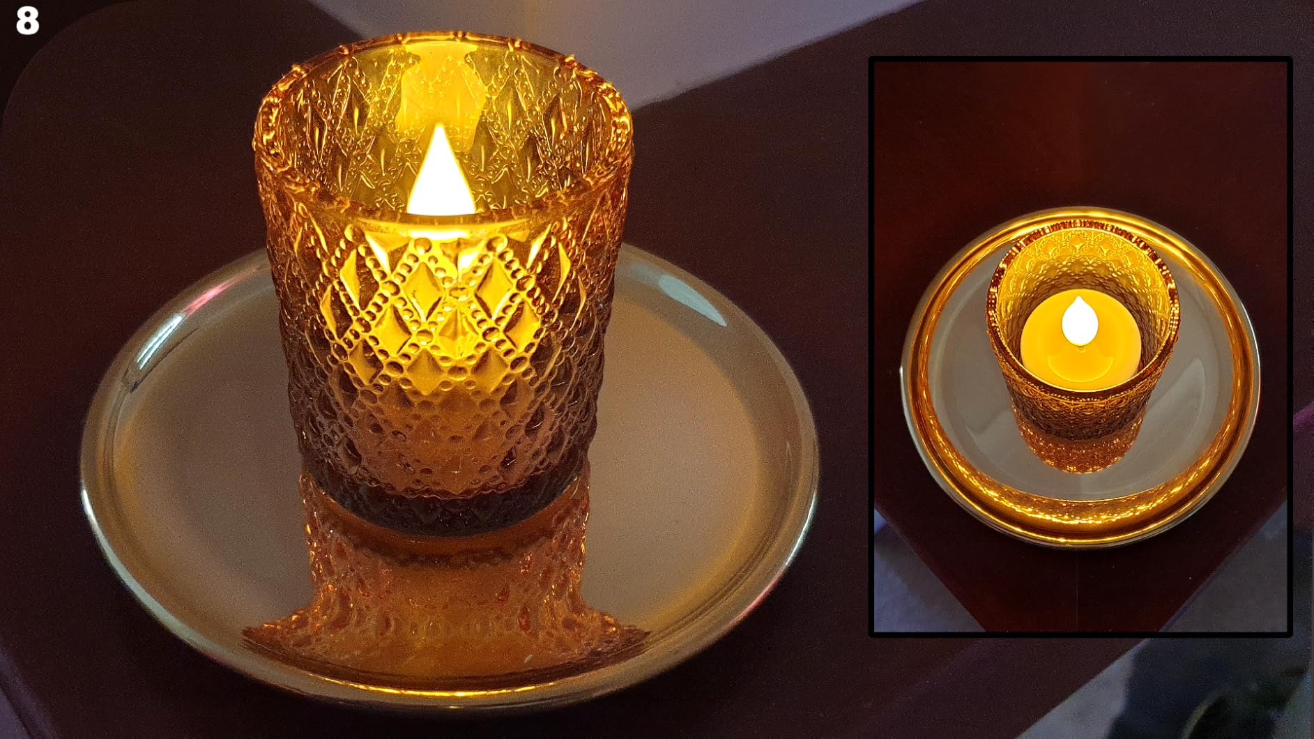 NKlaus CANDLE HOLDER Kerzenteller Messing Gold Ø 12 cm