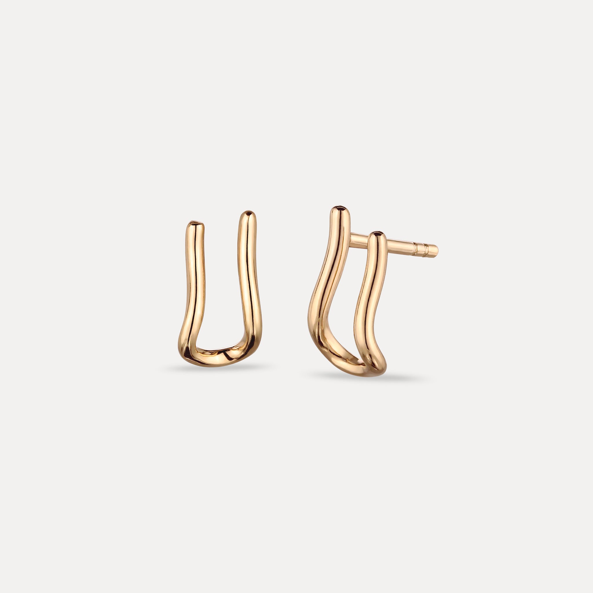 Stilnest Charm Hänger Ohrstecker 585 Gold modular Massivgold