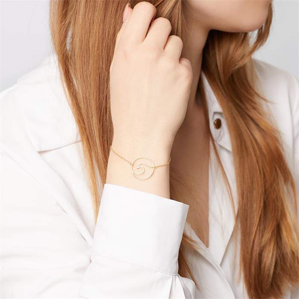 JEWLIX Wave Armband Gold 925er Silber vergoldet Damen