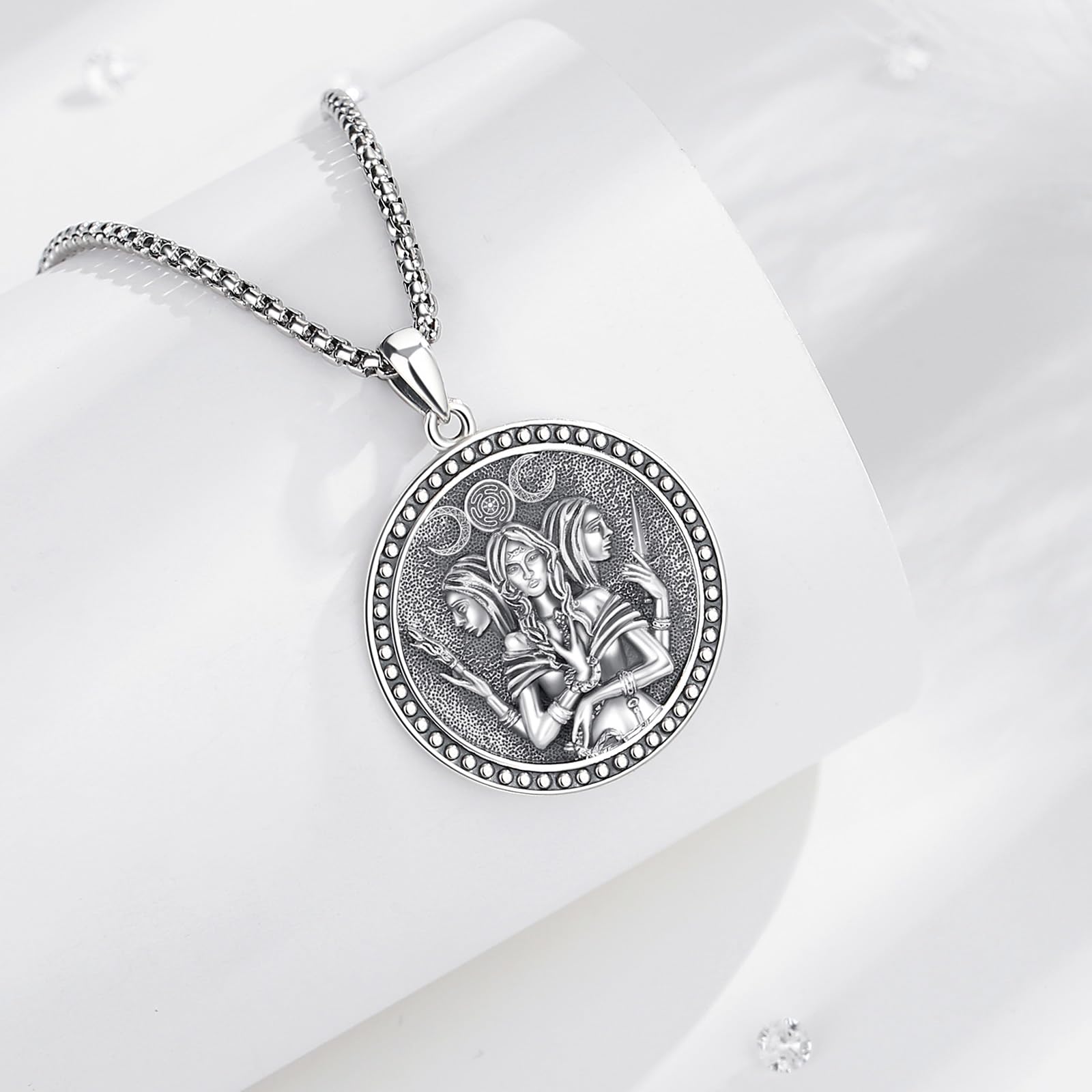 Eudora Harmony Bola Halskette Hekate Medaille Silber 925
