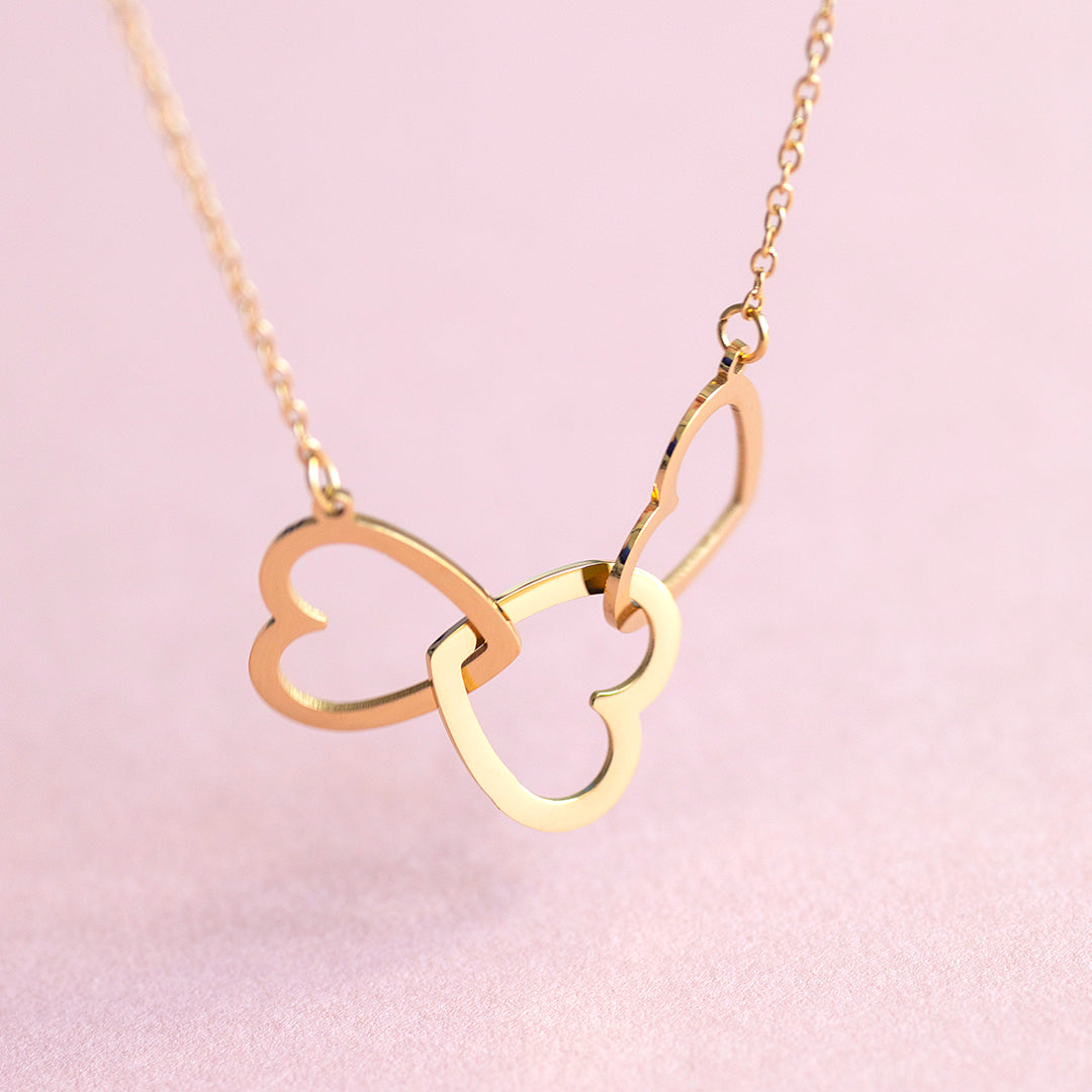 Joy by Corrine Smith Heart Trio Halskette Gold limitiert