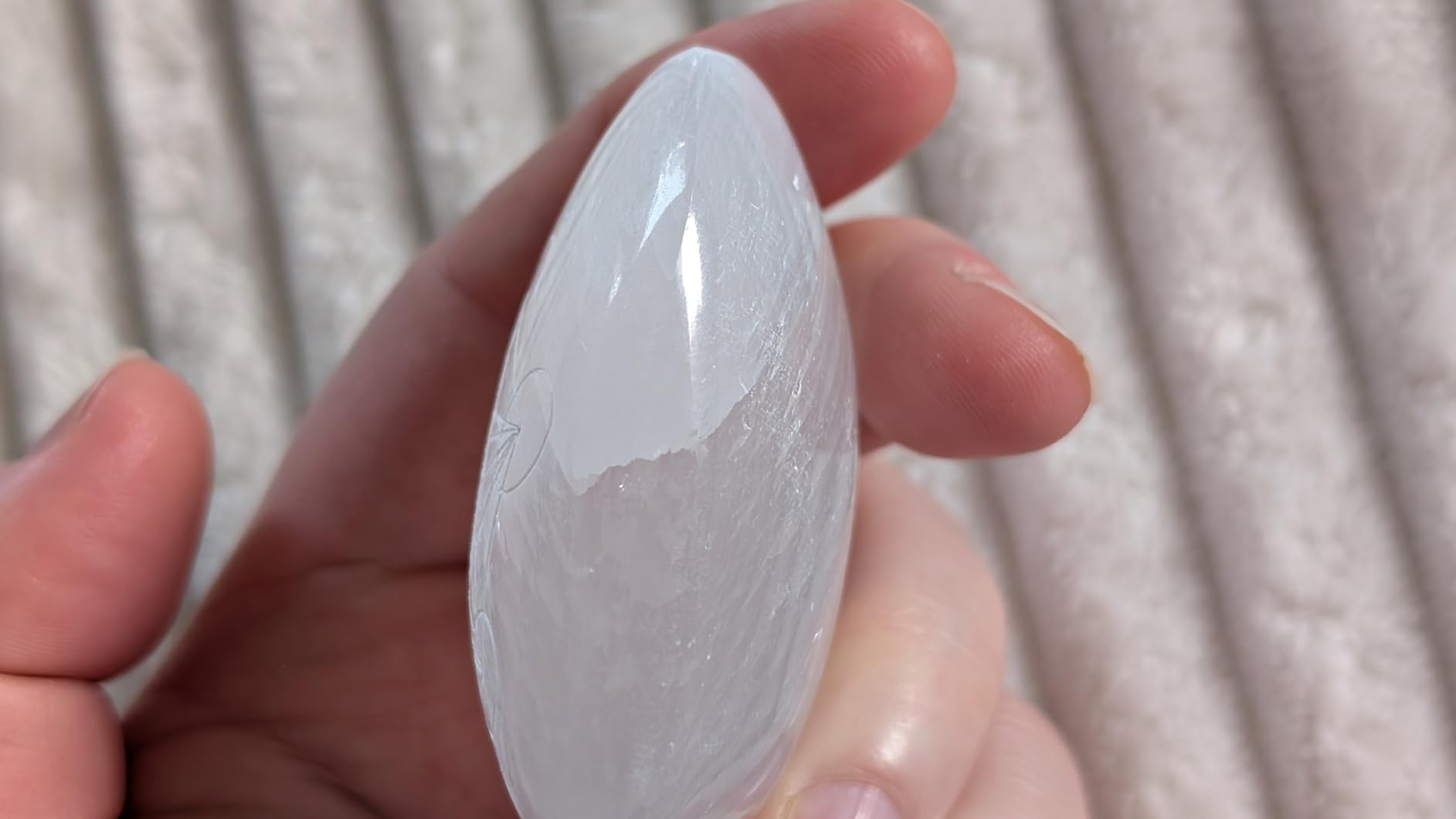 NKlaus Healing Crystals Selenit Herz Metatron 7x5 cm Handschmeichler