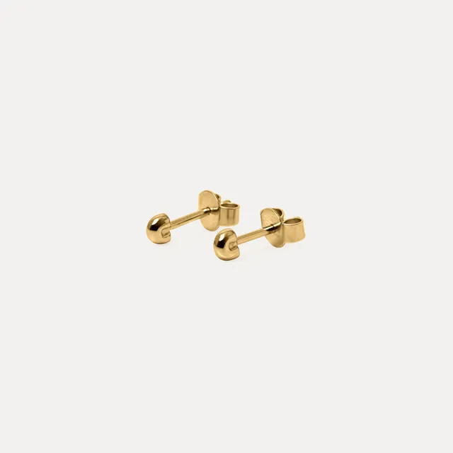 Stilnest Tube Ohrstecker Ohrringe 24k Gold Vermeil minimalistisch