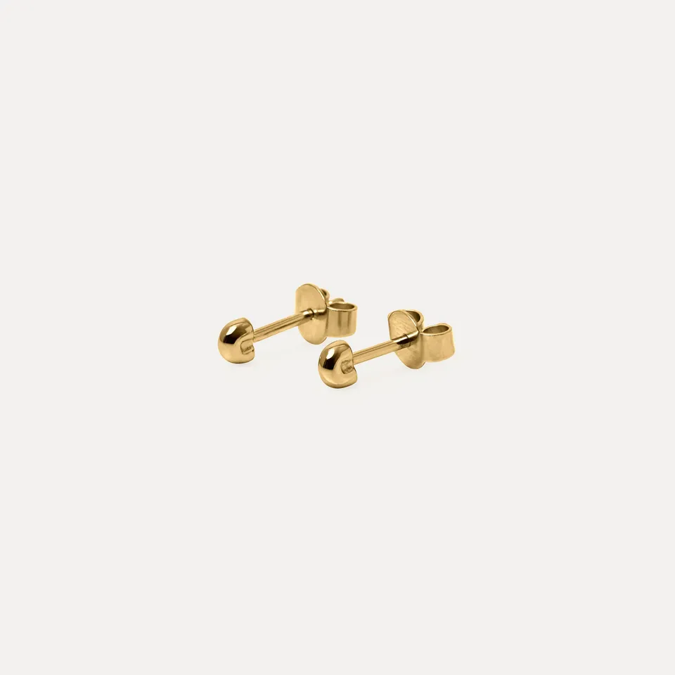 Stilnest Tube Ohrstecker Ohrringe 24k Gold Vermeil minimalistisch