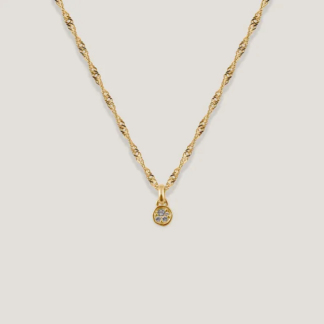 Stilnest Necklaces Belong Pavé Kette Kristalle Gold Vermeil