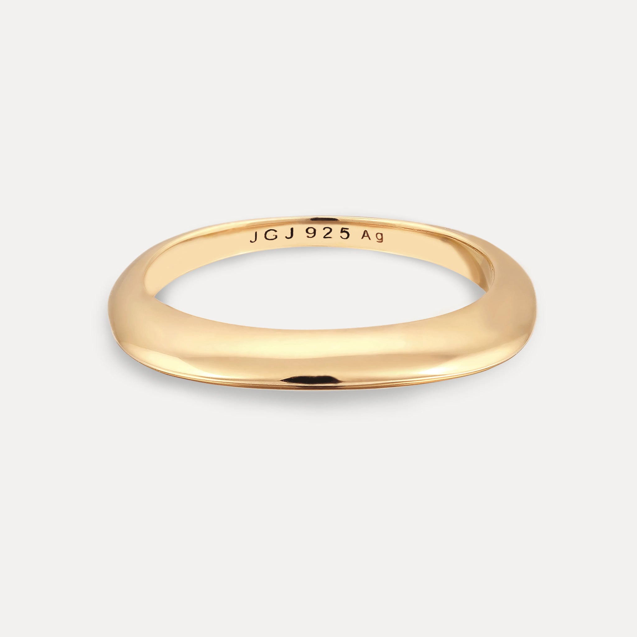Stilnest Contour Ring 24k Gold Vermeil Gr 52 Stapelring