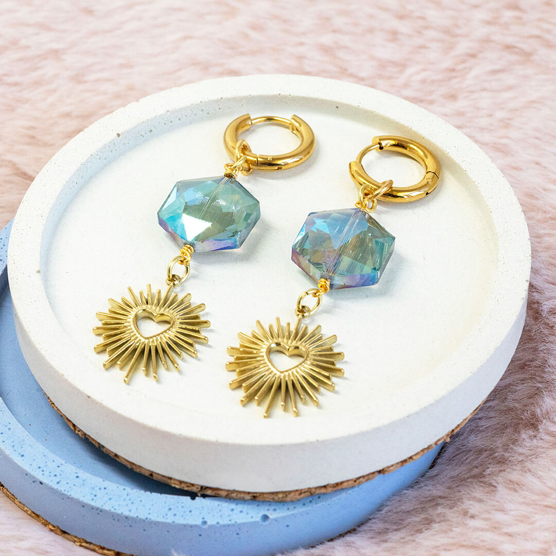 Joy by Corrine Smith Cosmic Heart Ohrringe Gold Limited