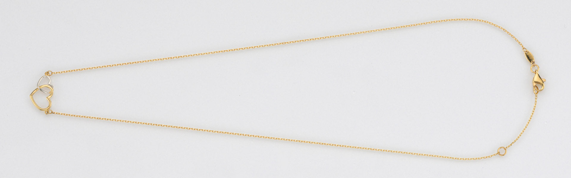 Eugen Rühle Colliers Doppelherz Collier 585 Weißgold