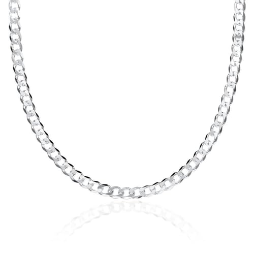 JEWLIX Panzerketten 925 Silber Panzerkette 4,5mm 60cm PK0045