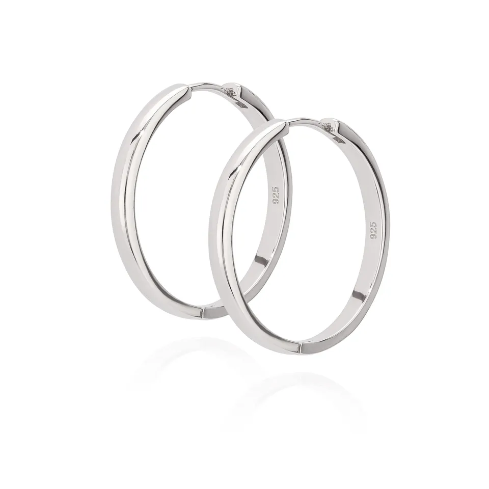 NKlaus Jewellery Klappcreolen Silber 925 25 mm fein