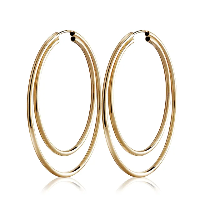 NKlaus 1189 Creolen 333 Gelbgold 50mm Damen Paar