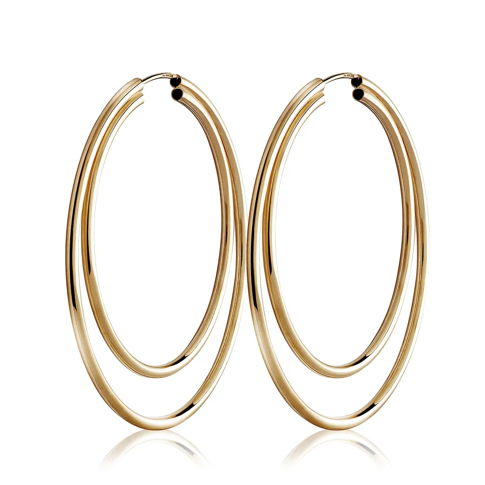 NKlaus 1189 Creolen 333 Gelbgold 50mm Damen Paar