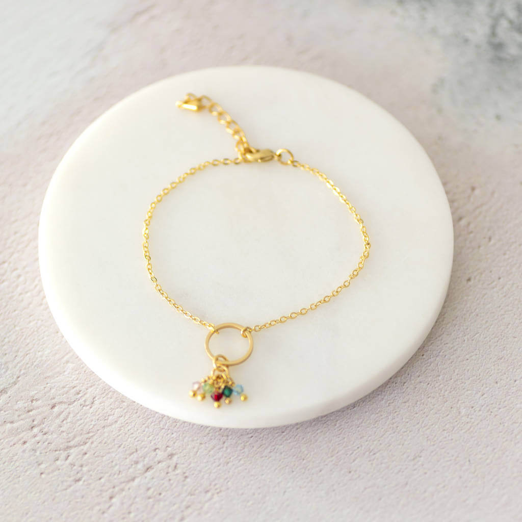 Joy by Corrine Smith Circle of Life Family Birthstone Armband Gold