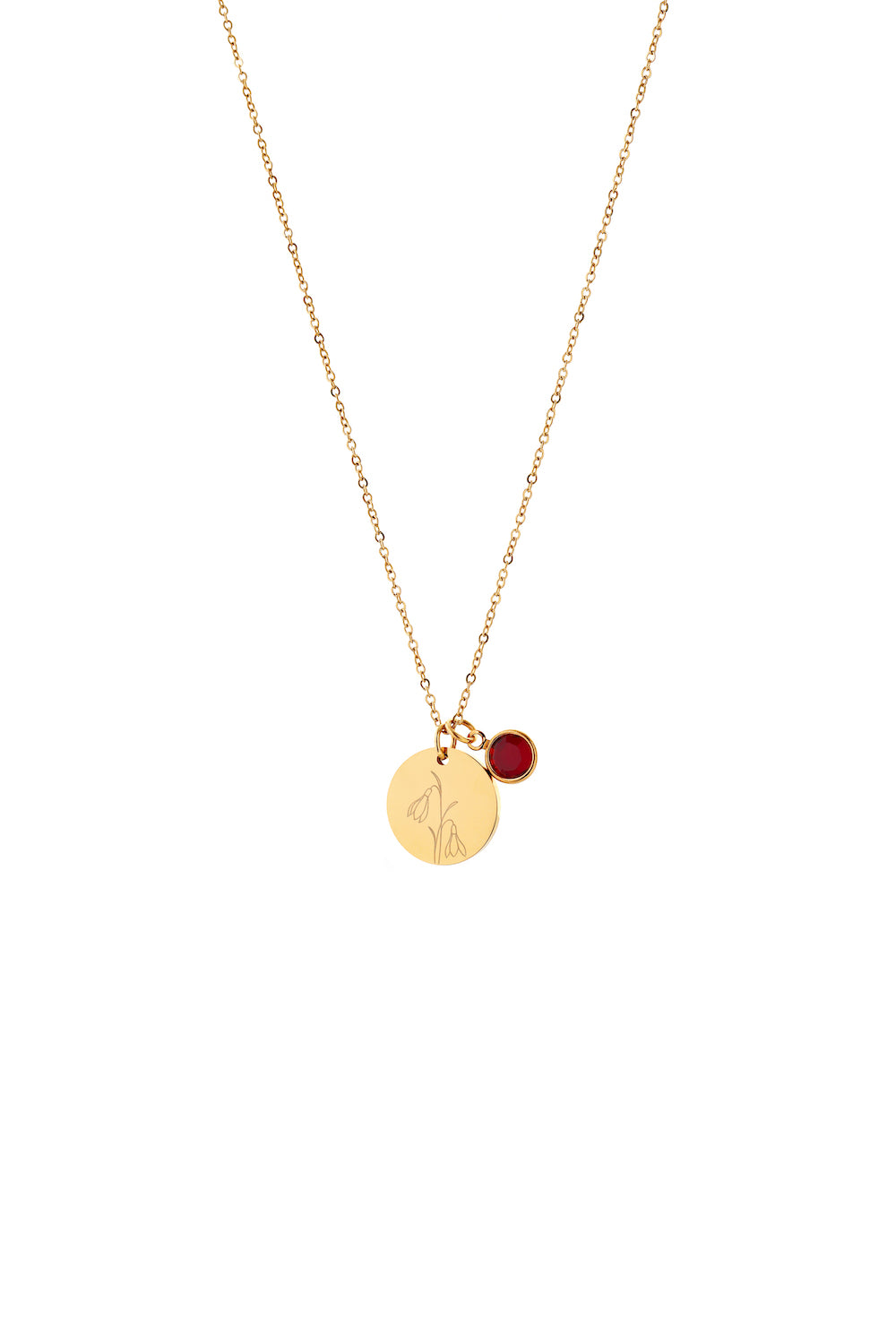 Joy by Corrine Smith January Birth Flower Halskette Gold Granat