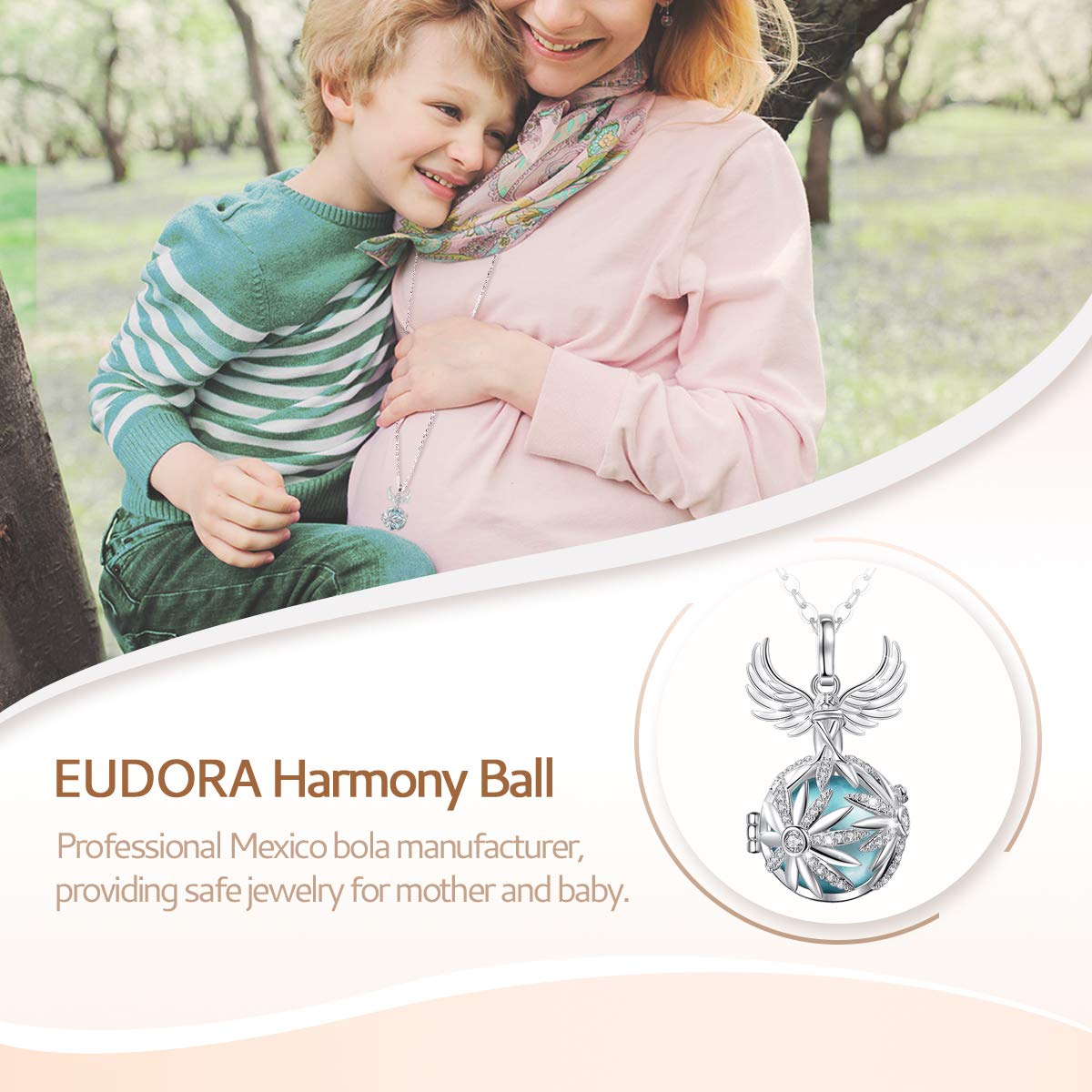 Eudora Harmony Bola Klangkugel Halskette 114,3 cm Engelsrufer